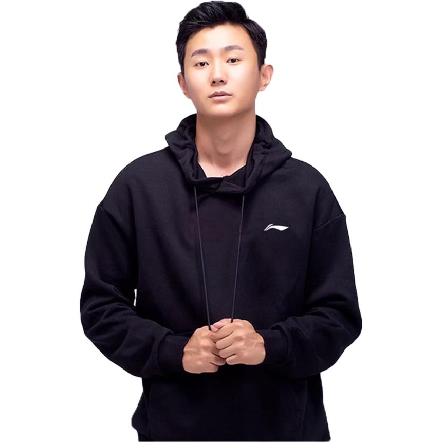 Men's Sweatshirt Li-Ning Li Ning Casual Sports Pullover Fleece Lined Sweatshirt Men's Black