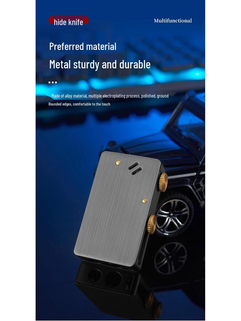 Multifunctional Men's Metal Kerosene Lighter with Long Battery Life