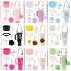2024 New Cup Accessories for Cup 30/40oz Include 1 Water Bottle Handle Strap and Top Cover Fixed Cup Cover Straw Cover 3 Charms