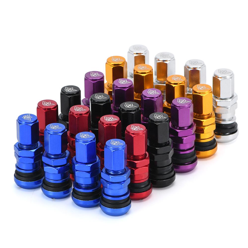 4pcs / Set Universal Motorcycle Car Wheel Tubeless Tire Valve Air Caps for Tire Valve Stem Aluminum Metal Air Valve Stem