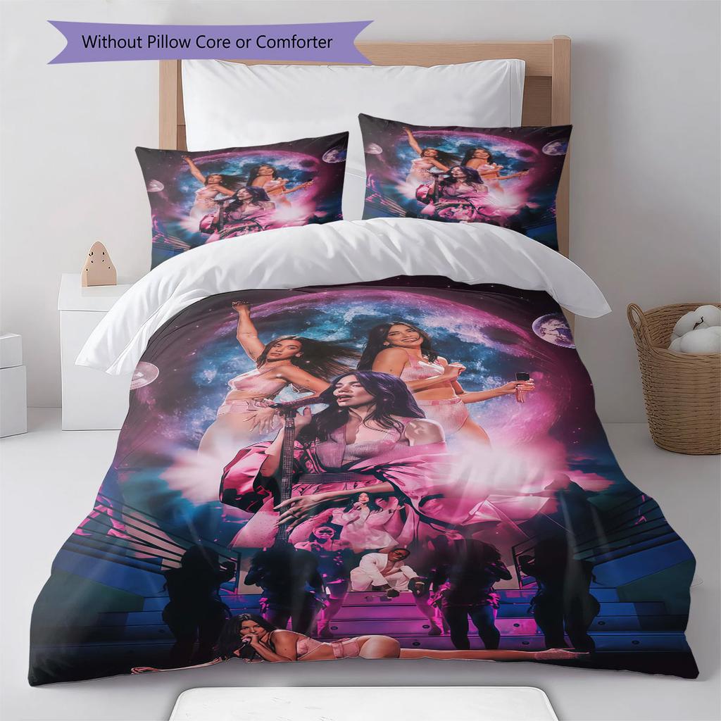 Dua Lipa Bedding Quilt Set Quilt Cover Pillowcase Home Decoration Birthday Gift (1 * duvet cover + 2 * pillowcase, without core)
