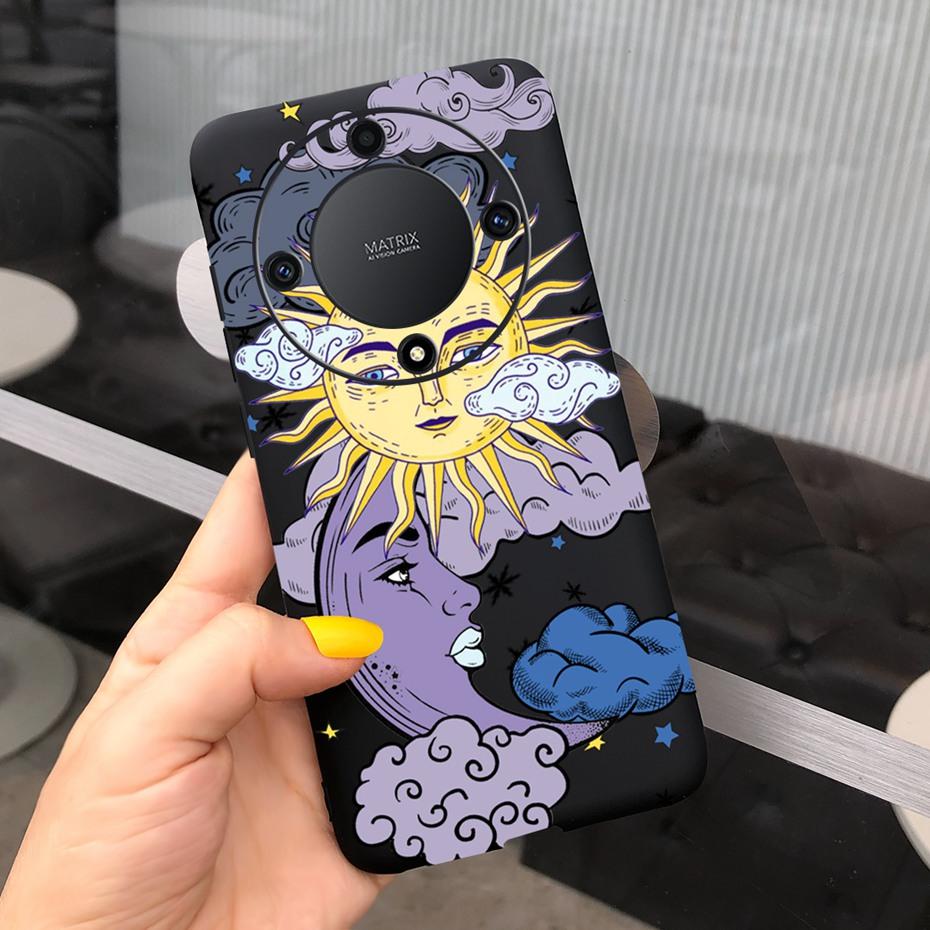 Чехол для телефона For Honor X9a с модным узором «Перо и облако» Для Honor X9a 5G X 9a ROM-NX1 Конфетный цвет Мягкий силикон ТПУ Задняя крышка