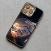 Роскошный чехол для телефона 'Луна на ветке' из мягкого силикона для iphone 16 13 12 11 Pro Max 15 14 Pro Max Plus XR X XS 7 8 plus SE2