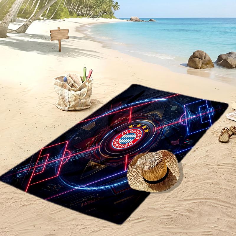 Пляжное полотенце с принтом «Бавария Мюнхен», быстросохнущее, мягкое, портативное, большое, прямоугольное, пляжное покрывало для путешествий, бассейна