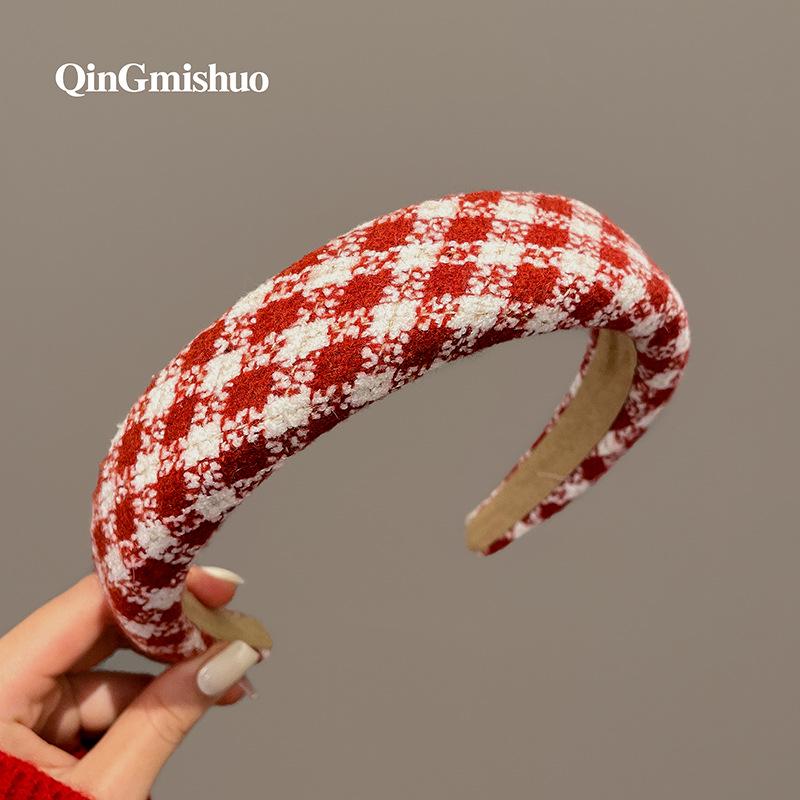 Повязка на голову вафельная конфетного цвета: Высокая тулья, Улучшенная губка для умывания лица, Широкий обруч для волос для ранней весны.