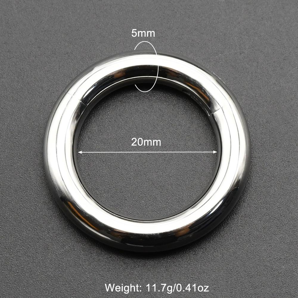 Smooth Hinged Stainless Steel Segment Hoop Ring 00G Large Size Septum Clicker BCR PA Piercing Nose Ring Ear Stretcher Weights