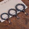 Yong Incense Ash Colored Glaze Bracelet Ancient Craft Unisex Prayer Beads Handheld Mala