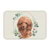 Custom West Highland White Terrier Dog In Floral Gold Wreath Doormat Non-Slip Entrance Door Floor Mat Garage Rug Carpet Footpad