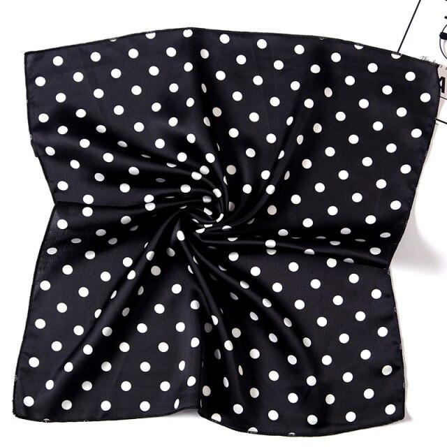 2021 Small Size Women Scarf Fashion Print Silk Scarves Square Neck Office Satin Handkerchief Bandana Foulard