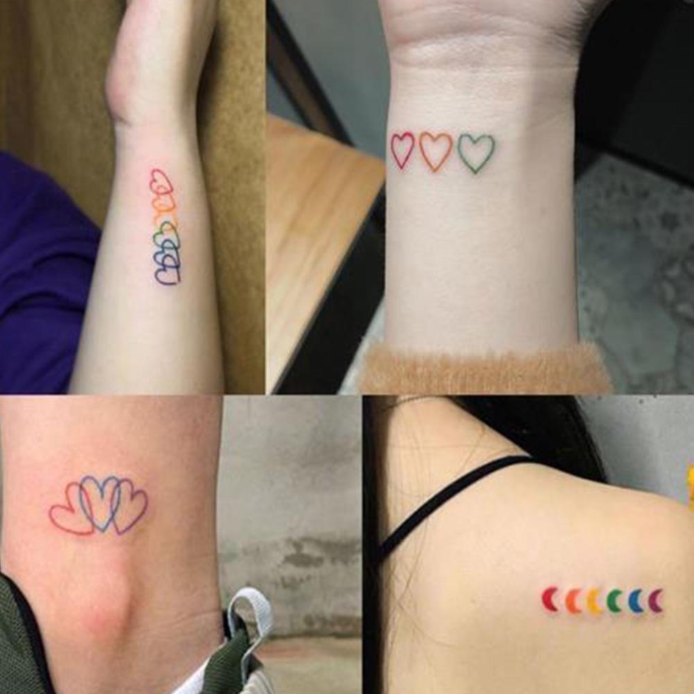 Маленькие наклейки для татуировок со свежим травяным соком, неотражающие, полупостоянные, водонепроницаемые, одноразовые, милые, маленькие татуировки