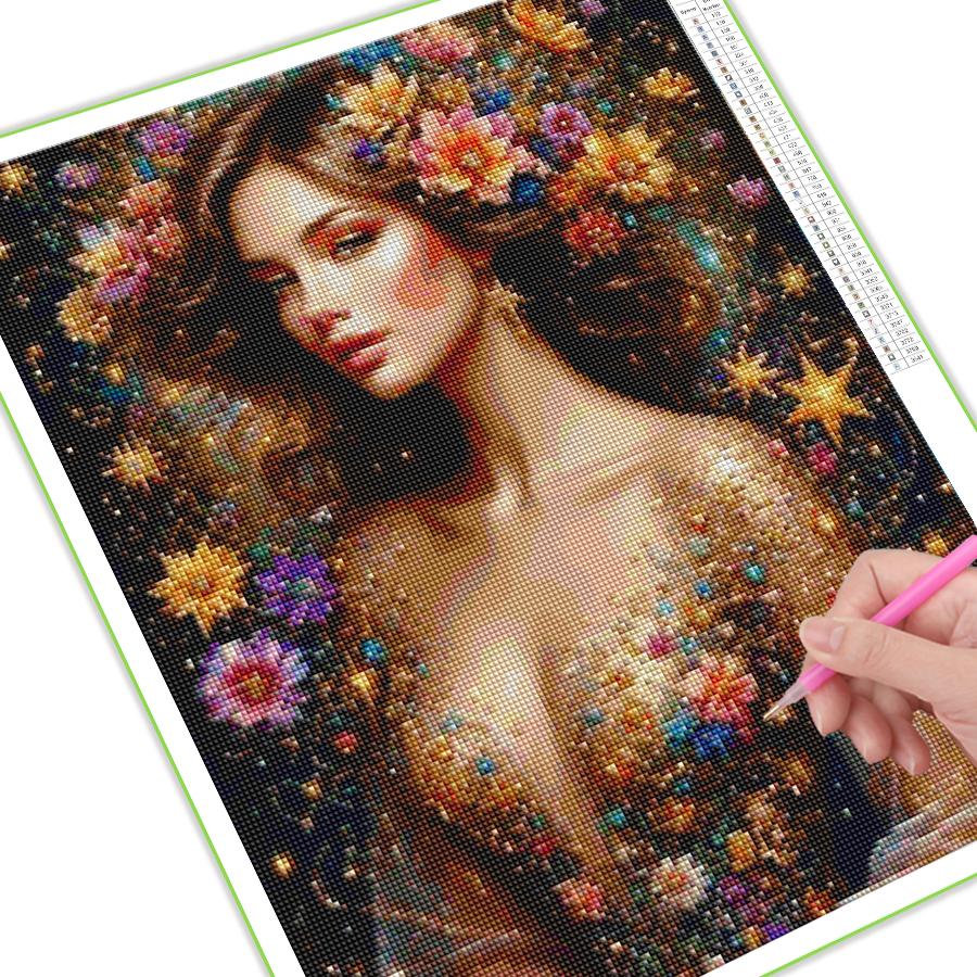 Алмазная Мозаика Новая Коллекция Сексуальные Женщины Цветок DIY Полная Вышивка Стразами Девочка Мозаика Наборы Вышивки Крестом Настенный Декор