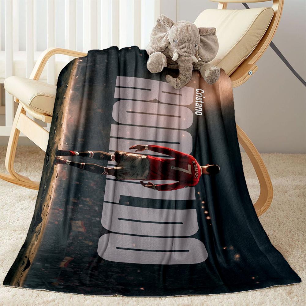 Ronaldo's Iconic Moment Blanket Ultra-Soft Perfect for Sofa Seaside Bedding Four Seasons Multipurpose Warmthful Decor Gifts For Family Or Friends