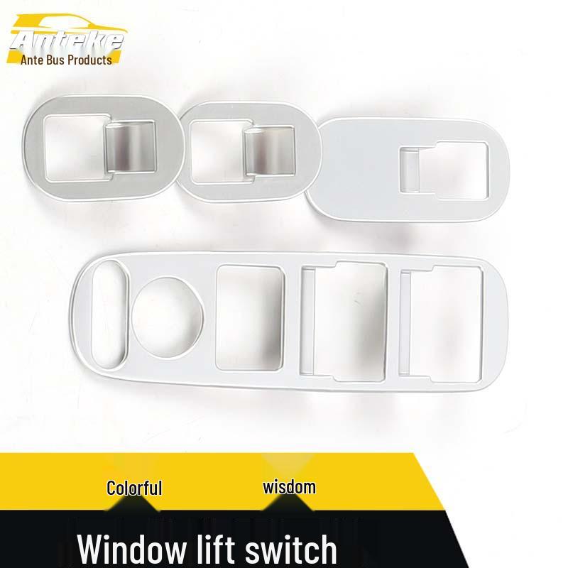 Vezel Window Lifter Switch Decorative Frame & Armrest Button Sequin Sticker Car Accessories