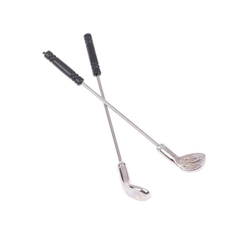 5 шт./набор мини-клюшек для гольфа, игрушки, ролевые игры, миниатюрная модель для гольфа с 4 клюшками и 1 мячом 1:Игрушка для гольфа в кукольном домике 12 масштаба