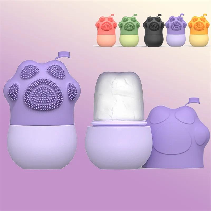 Creative Cat Claw Ice Facial Roller Silicone Ice Ball Face Massager Lifting Contouring Tools Trays Beauty Skin Care