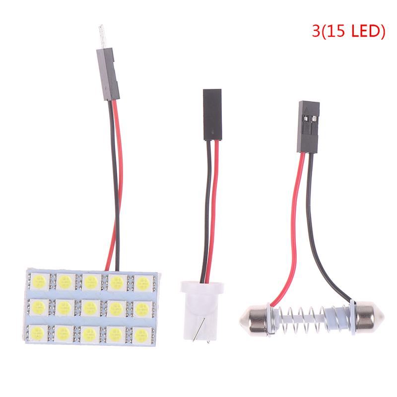 Car Interior 5050 Led White Light Smd Lamp Panel T10 Festoon Dome Ba9S 12V 5W