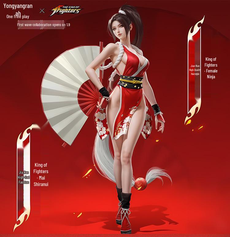 Сотрудничество Mortal Kombat и King of Fighters: Косплей-костюм в японском стиле Нитара Май Ширануи
