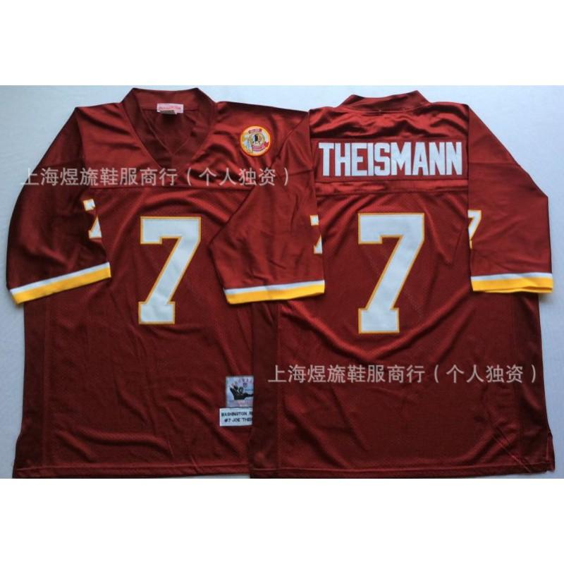 Vintage Embroidered Rugby Jersey Washington Team Style Cotton Blend Sportswear Men