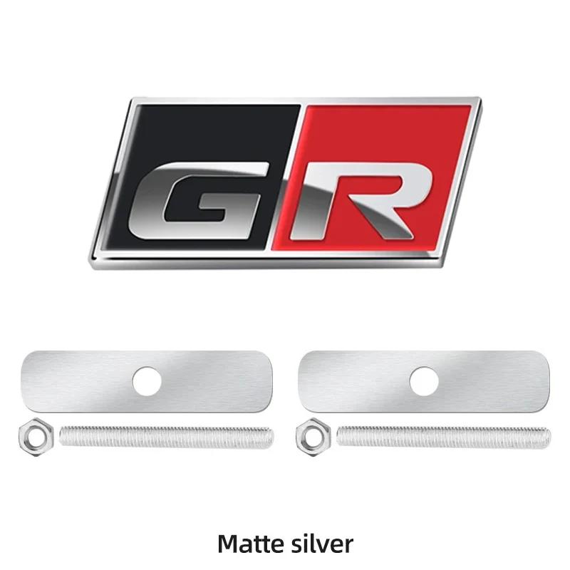 3D Aluminum GR SPORT logo Emblem RACING Badge Auto Body Trunk Deccor Sticker for Toyota Alphard Avensis Prius Verso Crown Yaris