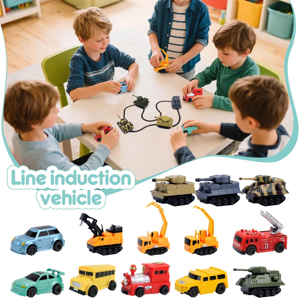 Truck Toy Car - Best Pen Sensor Toy, Line Drawing Sensor Car Automatic Sensing Road Car Line Drawing Engineering Car Follow Pen Car Children's Toy 5ml