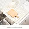 1 Silicone Sink Mat, Large Sloped Drainage Dish Drying Pad for Utensils and Plates