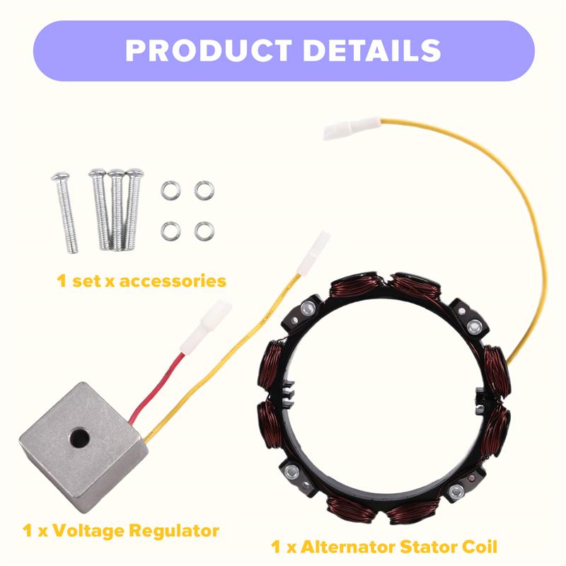 L10A 592829 691065 392595 691063 Alternator Stator Coil For Briggs & Stratton BS Tri Circuit 5/9 Amps