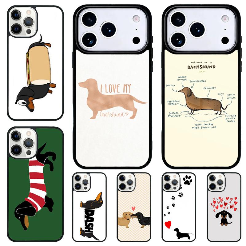 Чехол для телефона с принтом «Анатомия таксы» для iPhone 17 Air 16 15 11 12 14 13 Pro Max Ударопрочный чехол