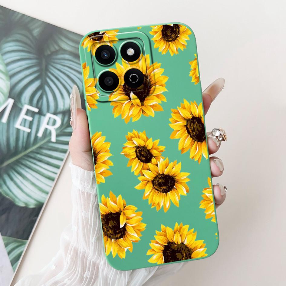 For Honor X7c 4G Case ALT-LX2 Shockproof Cover Sweet Girls Love Heart Soft Liquid Silicone Phone Cases For Honor 200 Smart Coque