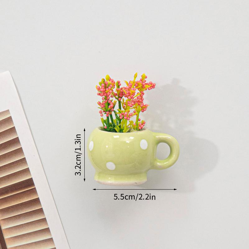 Магниты на холодильник в форме вазы 3D Мини-магниты для холодильника Милый магнит на холодильник для украшения дома Подарок для гостей Новоселье