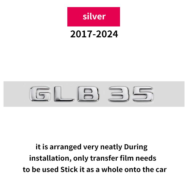 Suitable for  GLB CLASS X247 GLB35 GLB200d GLB250 AMG 4MATIC Tail   glossy Black silver