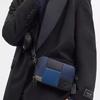 Coach Charter 19 Zipper Closure Detachable Round Bag Smooth Leather Shoulder Crossbody Bag Small Women bags Black Blue CW672-BLC