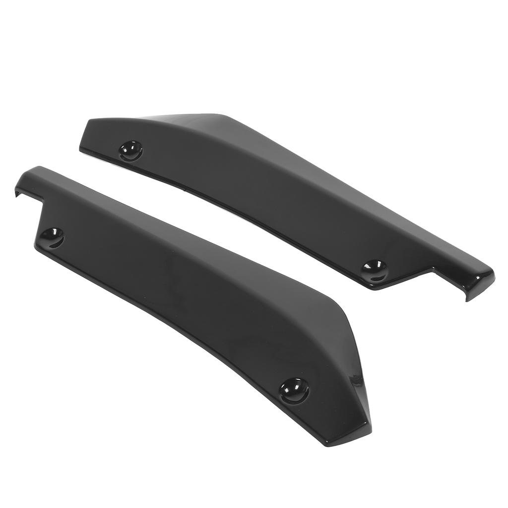 2pcs Rear Bumper Lip Diffuser Spoiler Anti Scratch Protector Glossy Black Universal for Car