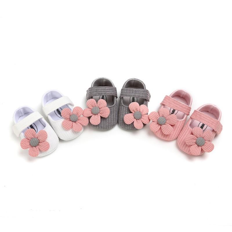 Осенние противоскользящие повседневные прогулочные туфли для маленьких девочек, кроссовки с цветочным рисунком