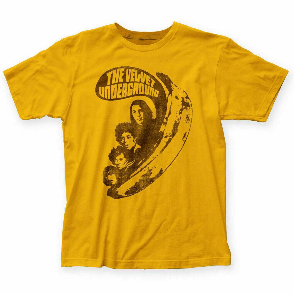 Футболка Velvet Underground VU Says Мужская Лицензированная Рок-н-ролльная Группа Желтая