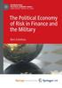 The The Political Economy of Risk In Finance and the Military Book