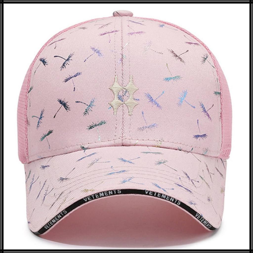 Кепка-сетка Модный дизайн Повседневная Стильная Спортивная CZA026 [Белый Клык] Женская (розовый)