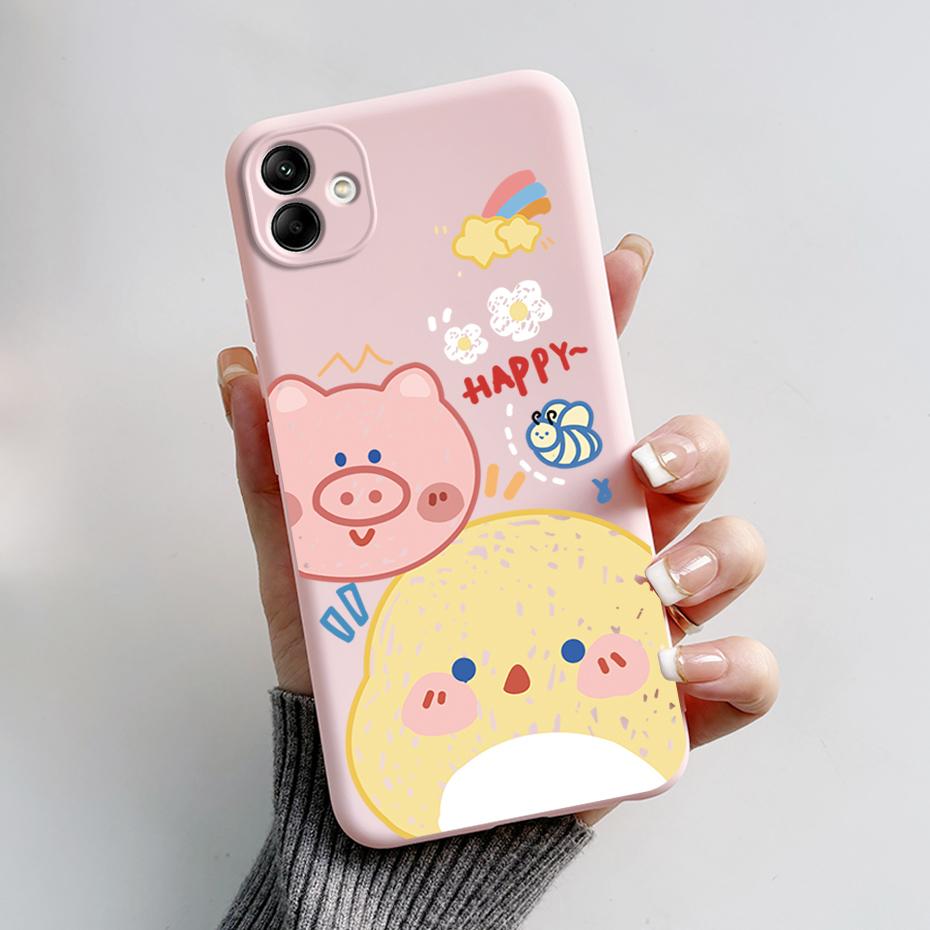 For Samsung Galaxy A04 A04E A04S Phone Case Stylish Painted Protection TPU Silicone Back Cover For Samsung A 04 E S Bumper Shell