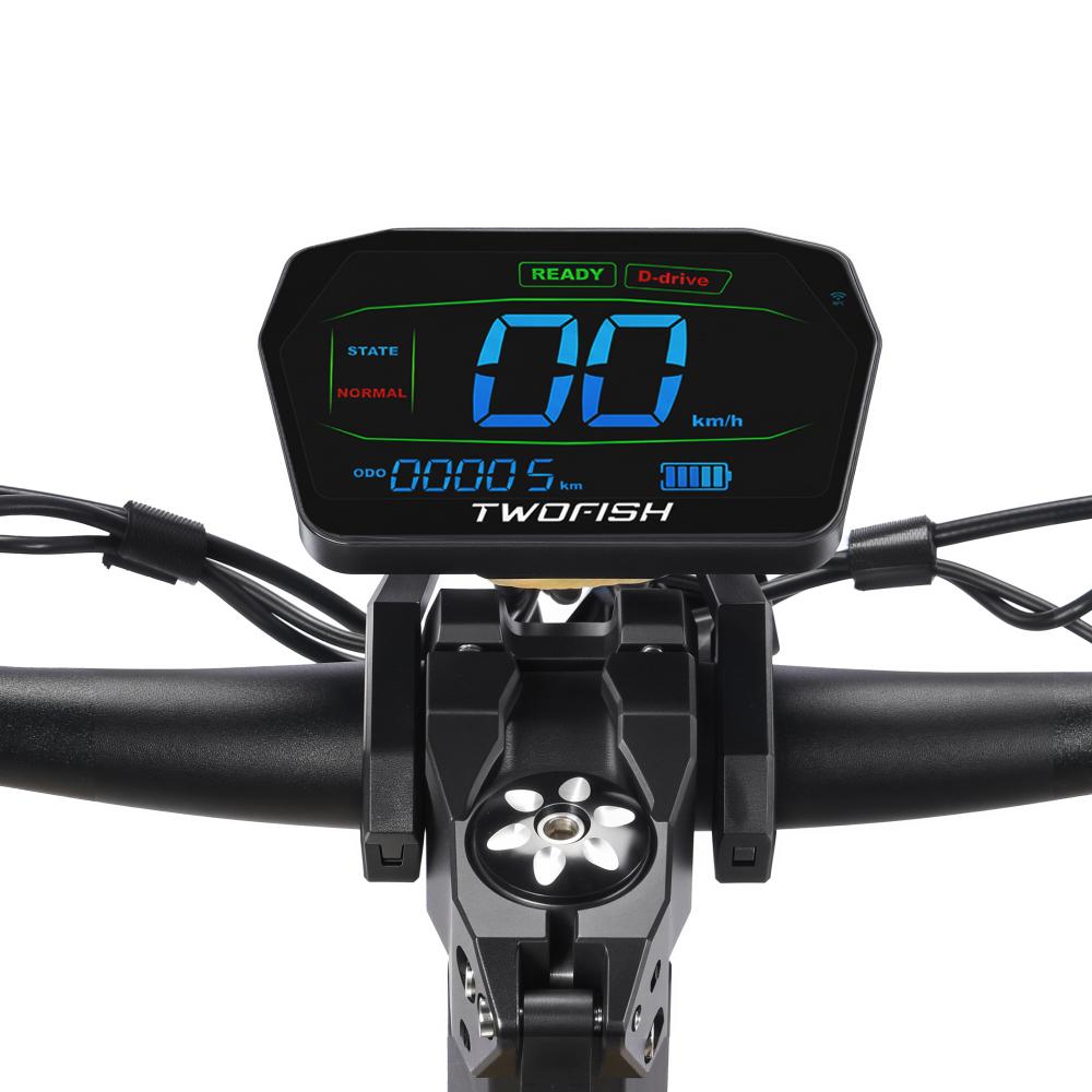 TWOFISH Электросамокат V4Max для бездорожья, максимальная скорость 55 км/ч, максимальный запас хода 75 км, двигатель 800 Вт, аккумулятор 52 В 23 Ач, 11-дюймовые колеса, электросамокат