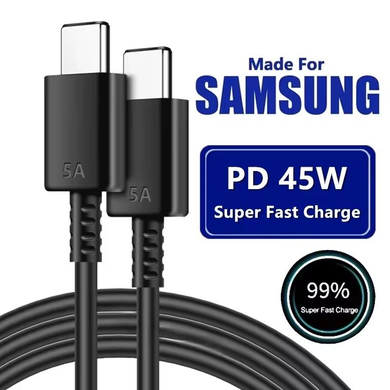 5A 45 Вт PD USB-C Кабель Super Fast Charging Type-C для Samsung S21 FE S22 Plus S23 S24 Ultra Note 20 A14 A15 A33 A34 A53 A54 A55