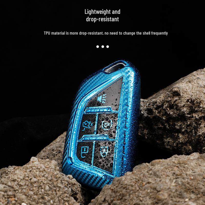 Cadillac CT4/CT5 Carbon Fiber Key Cover - Protective Shell & Decoration