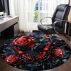 1pc Butterfly Roses Print Chair Carpet for Office  Machine Washable Rug for Office,  Good Gift for Family or Friends yy251225232