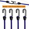 4pcs Lastic Bungee Cord Set Tied Rope High Elasticity Luggage Straps Rope for Bikes Rubber Elastic Ropes with Dual Hooks