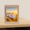 Light-up Photo Frame LED Glowing Picture Stand Lighted Wooden Picture Frame Desk Light for Home Bedroom Living Room Decor