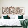 Yousheng 3Pcs/Set Wooden Hollow Leaf Wall Decoration Farmhouse Rustic Leaves Wall Art Home Bedroom Living Room Bathroom Wall Decorative Sign