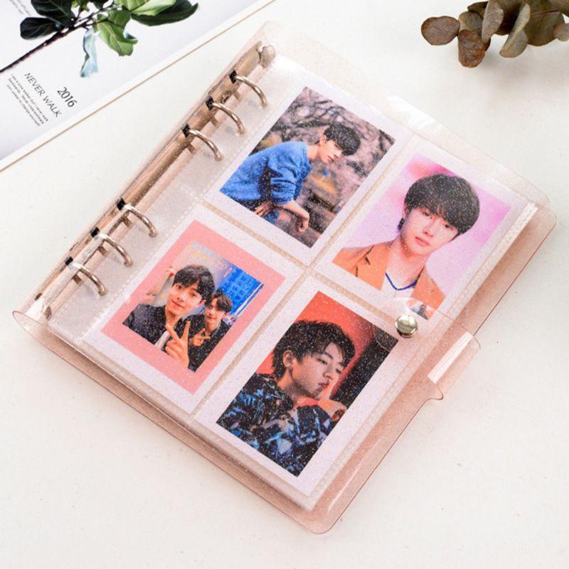 Transparent Sparkling Large Capacity 6hole Album With Pp Cover For Gift Giving And Collecting