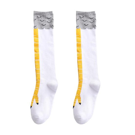 1 пара женских чулок с забавным принтом куриных лапок, одинаковых цветов, длиной до колена, эластичные, противоскользящие, мягкие, теплые, подарок на День Святого Валентина, женский зимний подарок