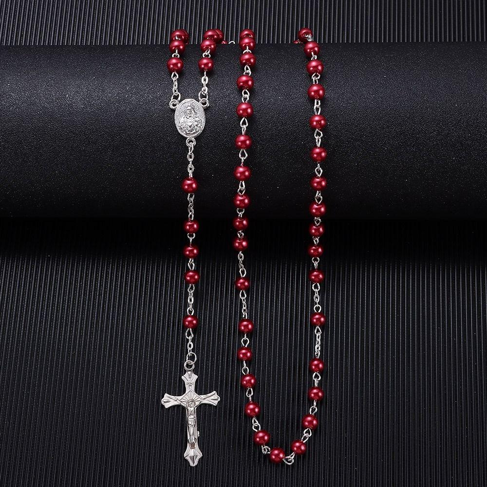 6 мм четки бусины четки католическое ожерелье простой стиль женское ожерелье для девочки-подростка