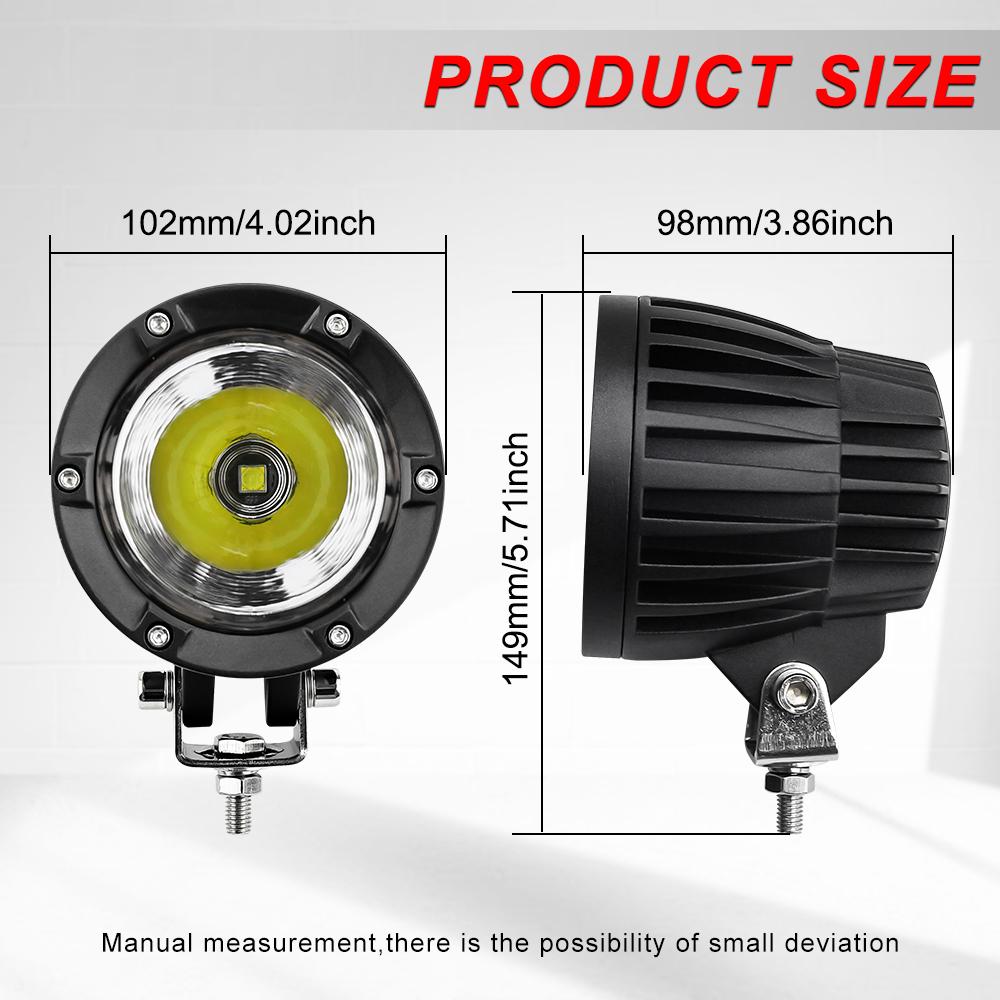 Stocked Led Fog Lamp 6500K 3500K White Yellow 24 Volt 45W SUV ATV 12V Round 4 Inch Off Road Spot Led Auxiliary Driving Light