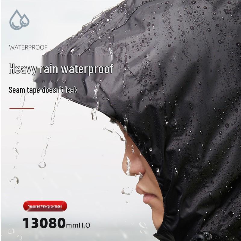 Синий штормовой мотоциклетный дождевик: Водонепроницаемый комплект куртки и брюк для езды