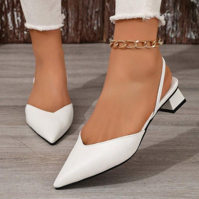 Модная обувь для женщин Горячая распродажа Слингбэки Женские туфли на высоком каблуке С мелким вырезом Офисные и карьерные Сексуальные Слипоны Мысок Гладиаторские сандалии